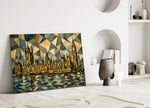 Big Ben Westminster Cubist Style Glass Wall Art