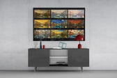 Venice Grand Canal Nine Painting Styles Collage Glass Wall Art