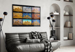 Pyramids of Giza Nine Painting Styles Collage Glass Wall Art