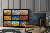 Pyramids of Giza Nine Painting Styles Collage Glass Wall Art