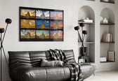 Sagrada Familia Nine Painting Styles Collage Glass Wall Art