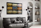 Big Ben Westminster Nine Painting Styles Collage Glass Wall Art