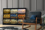 Big Ben Westminster Nine Painting Styles Collage Glass Wall Art