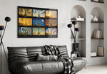 Eiffel Tower Nine Painting Styles Collage Glass Wall Art