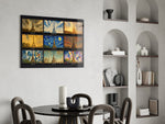 Eiffel Tower Nine Painting Styles Collage Glass Wall Art