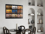 Mount Fuji Nine Painting Styles Collage Glass Wall Art
