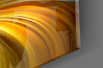 Silken Colour Vortex Abstract Glass Wall Art