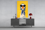 Goose in Headscarf and Sunglasses Pop Art Glass Wall Art