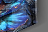 Blue Orchid Masked Woman Surreal Glass Wall Art