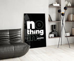 Nothing Impossible Typography Glass Wall Art