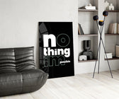 Nothing Impossible Typography Glass Wall Art