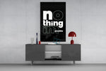 Nothing Impossible Typography Glass Wall Art