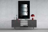 Run Motion Blur Typography Glass Wall Art