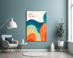 Do It For You Retro Wave Colour Block Glass Wall Art