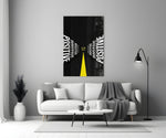 Positive All Your Way Up Perspective Typography Glass Wall Art