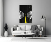Positive All Your Way Up Perspective Typography Glass Wall Art