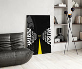 Positive All Your Way Up Perspective Typography Glass Wall Art