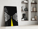 Positive All Your Way Up Perspective Typography Glass Wall Art