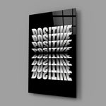 Positive Mirrored Repeat Typography Glass Wall Art