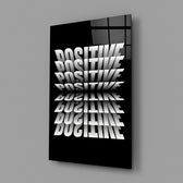 Positive Mirrored Repeat Typography Glass Wall Art