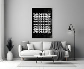 Positive Mirrored Repeat Typography Glass Wall Art