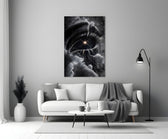 Cosmic Eye Starburst and Clouds Glass Wall Art