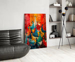 Dancing Women Mosaic Colour Glass Wall Art