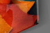 Two Figures in Hats Textured Cubist Glass Wall Art