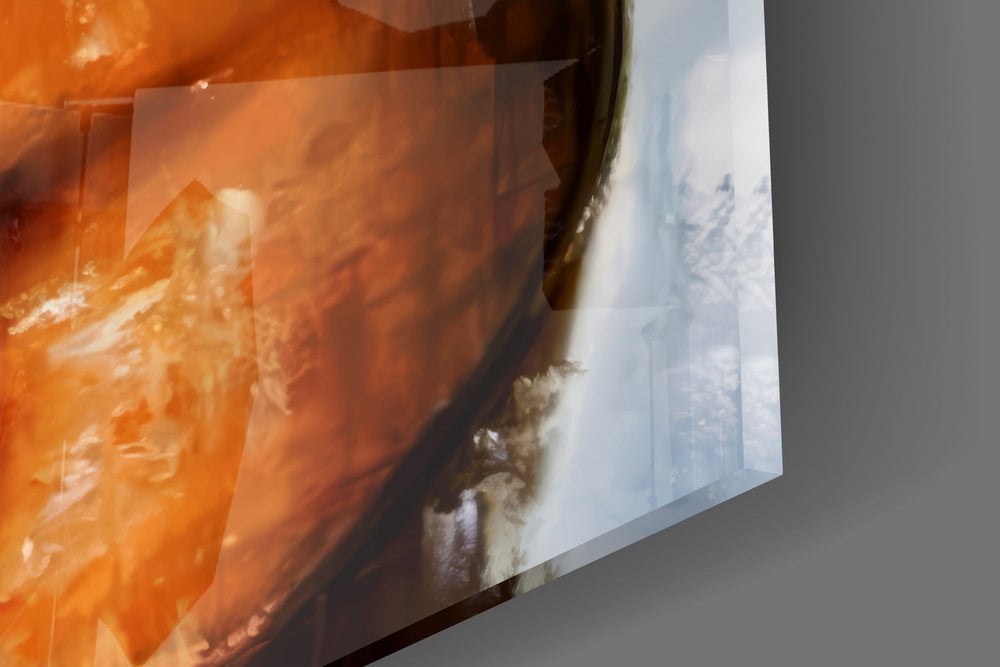 Cello Body Woman Surreal Glass Wall Art