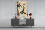 Basketball Dunk Dripping Palette Glass Wall Art
