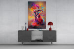 Two Dancers in Colour Storm Glass Wall Art