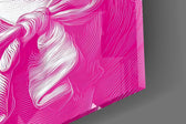 Cherub in Heart Sunglasses Pink Pop Art Glass Wall Art