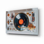 Transparent Turntable Record Player Glass Wall Art