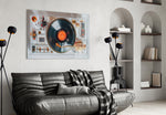Transparent Turntable Record Player Glass Wall Art