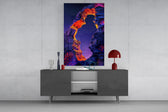 Glowing Lava Arch Surreal Landscape Glass Wall Art