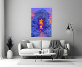 Coral Cloud Archway Surreal Glass Wall Art
