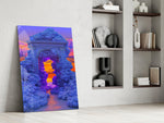 Coral Cloud Archway Surreal Glass Wall Art