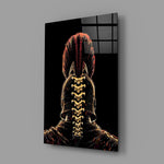 Spartan Helmet Spine Crest Dark Glass Wall Art