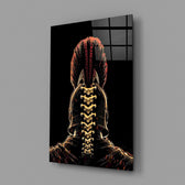 Spartan Helmet Spine Crest Dark Glass Wall Art