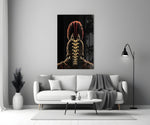 Spartan Helmet Spine Crest Dark Glass Wall Art