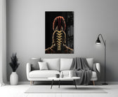 Spartan Helmet Spine Crest Dark Glass Wall Art