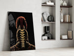 Spartan Helmet Spine Crest Dark Glass Wall Art