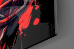 Roaring Tiger with Chained Sword Glass Wall Art