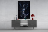 Celestial Mermaid Reaching for a Star Glass Wall Art