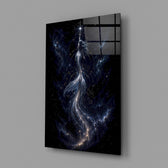 Celestial Mermaid Reaching for a Star Glass Wall Art