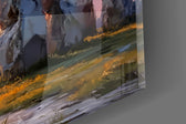 Stonehenge at Sunset Painterly Landscape Glass Wall Art
