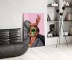 Cash Sunglasses Glam Woman Pop Art Glass Wall Art