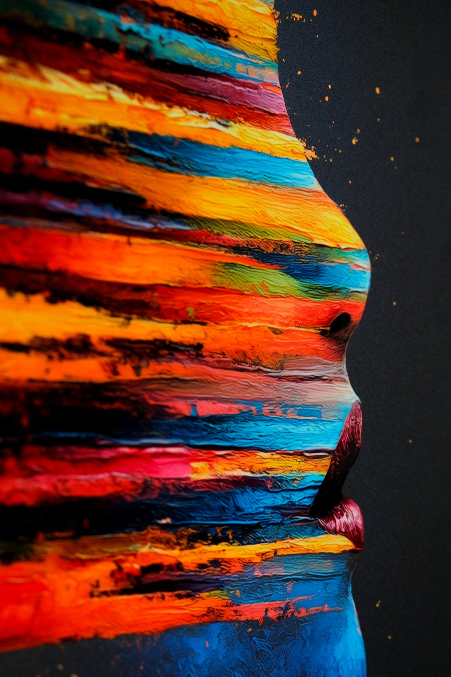 Renkli Düşünceler – 3D Kabartmalı Parlak Lak Alüminyum Tablo