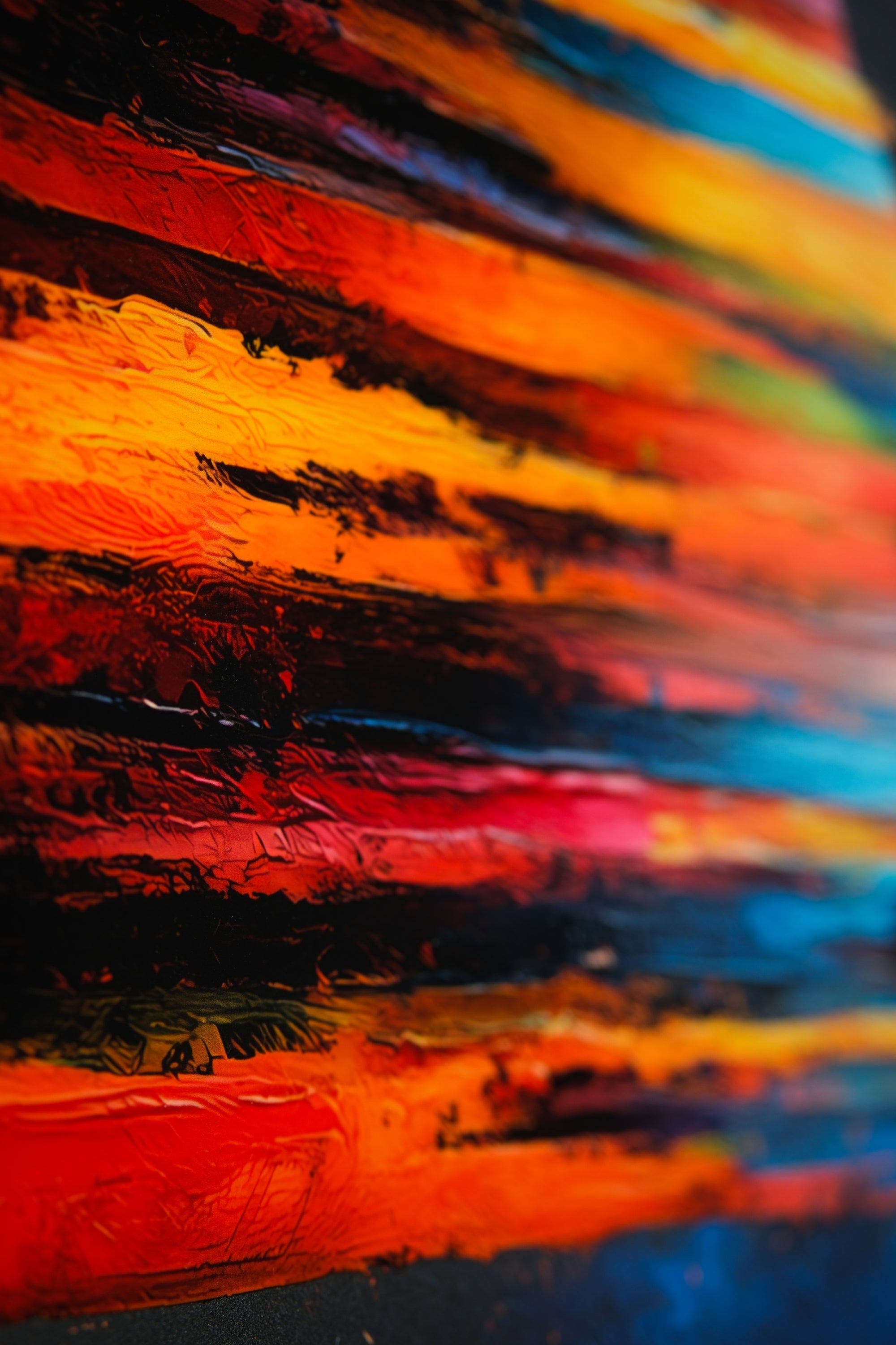 Renkli Düşünceler – 3D Kabartmalı Parlak Lak Alüminyum Tablo