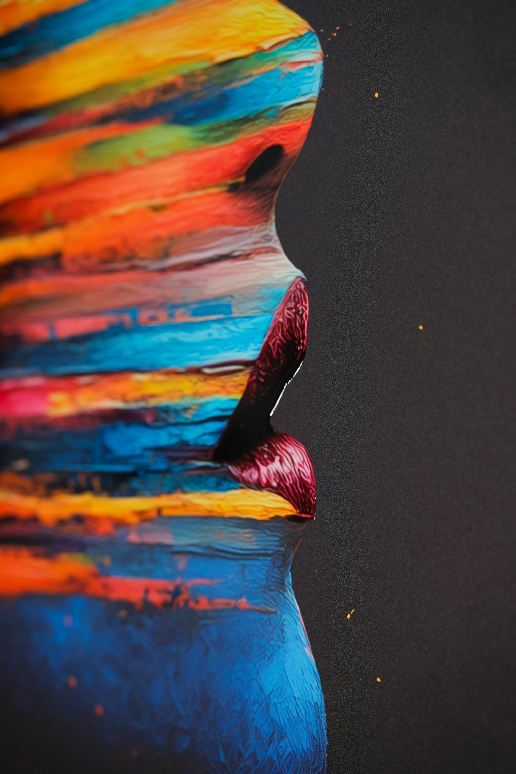 Renkli Düşünceler – 3D Kabartmalı Parlak Lak Alüminyum Tablo